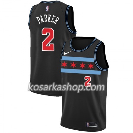 Dres Chicago Bulls Jabari Parker 2 Nike 2018-19 City Edition Crna Swingman
